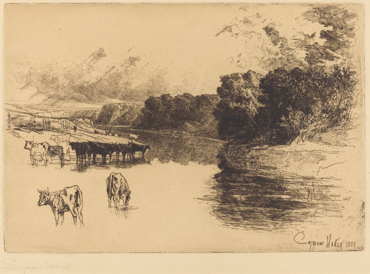 Bir Lancashire Nehri by Francis Seymour Haden