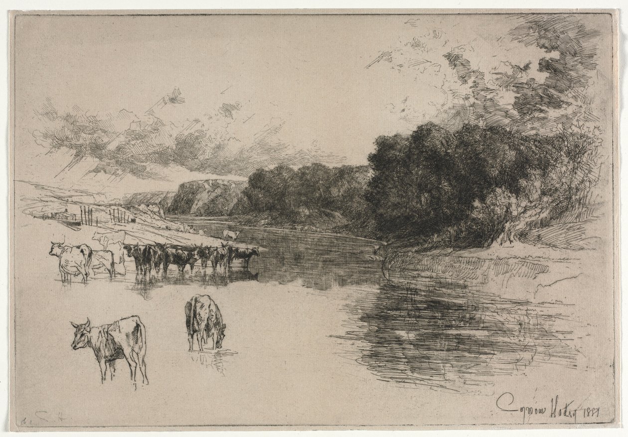 Bir Lancashire Nehri, 1881. by Francis Seymour Haden