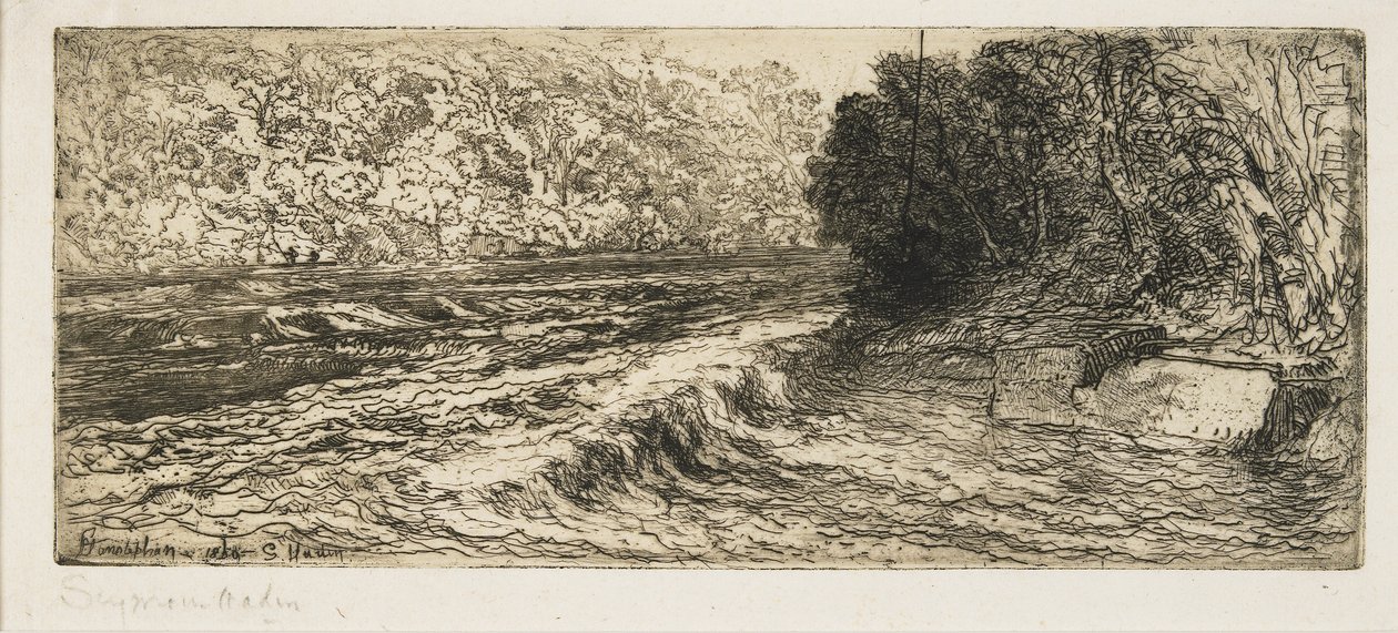 ಎ ಲೈಕ್ಲಿ ಪ್ಲೇಸ್ ಫಾರ್ ಎ ಸಾಲ್ಮನ್, 1889ಟರ್ಕ್ by Francis Seymour Haden