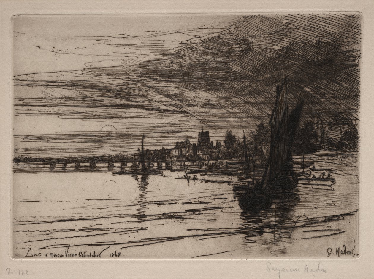 Battersea Köprüsü by Francis Seymour Haden