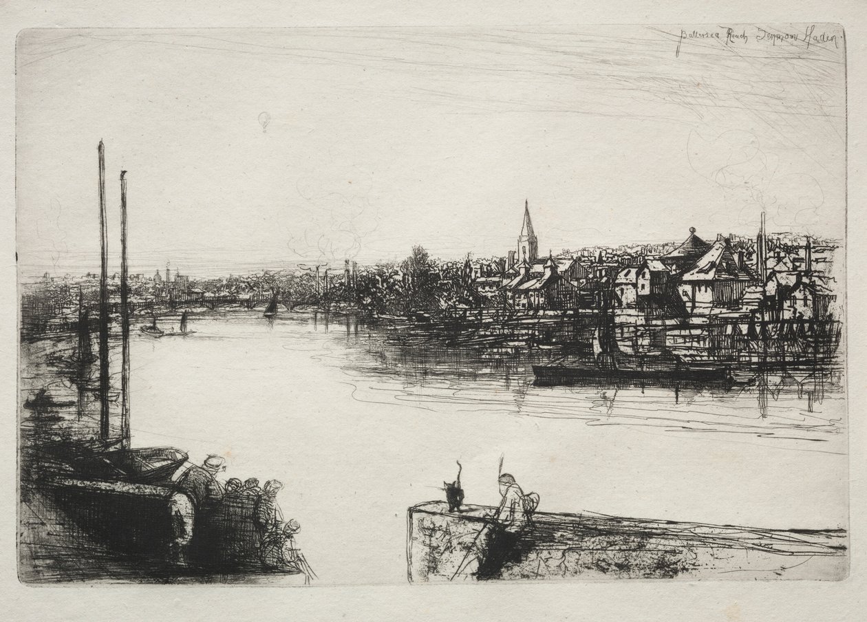 Battersea Erişimi. by Francis Seymour Haden
