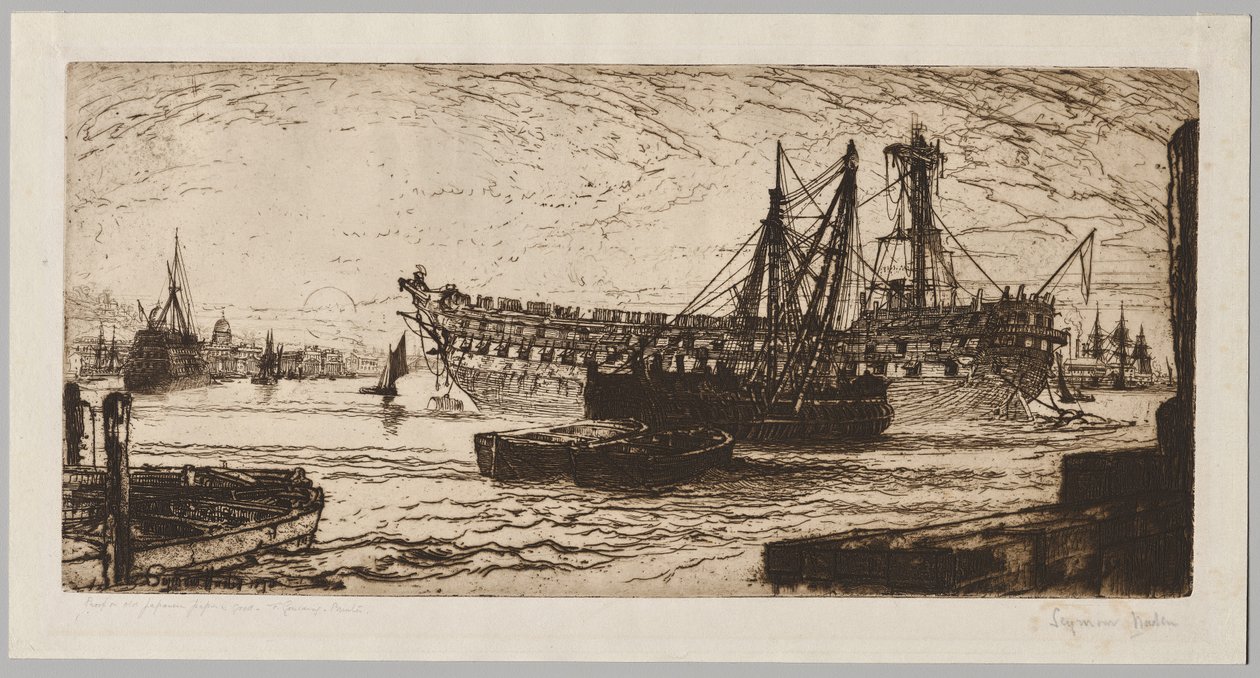 1 Numaralı "Agamemnon"un Dağılması by Francis Seymour Haden