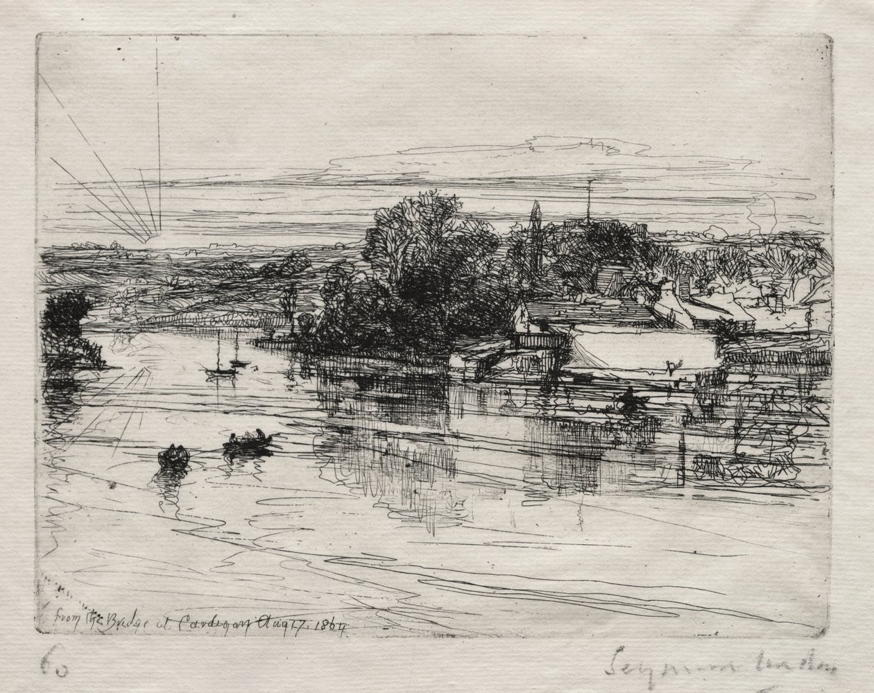 Hırka Köprüsü. by Francis Seymour Haden
