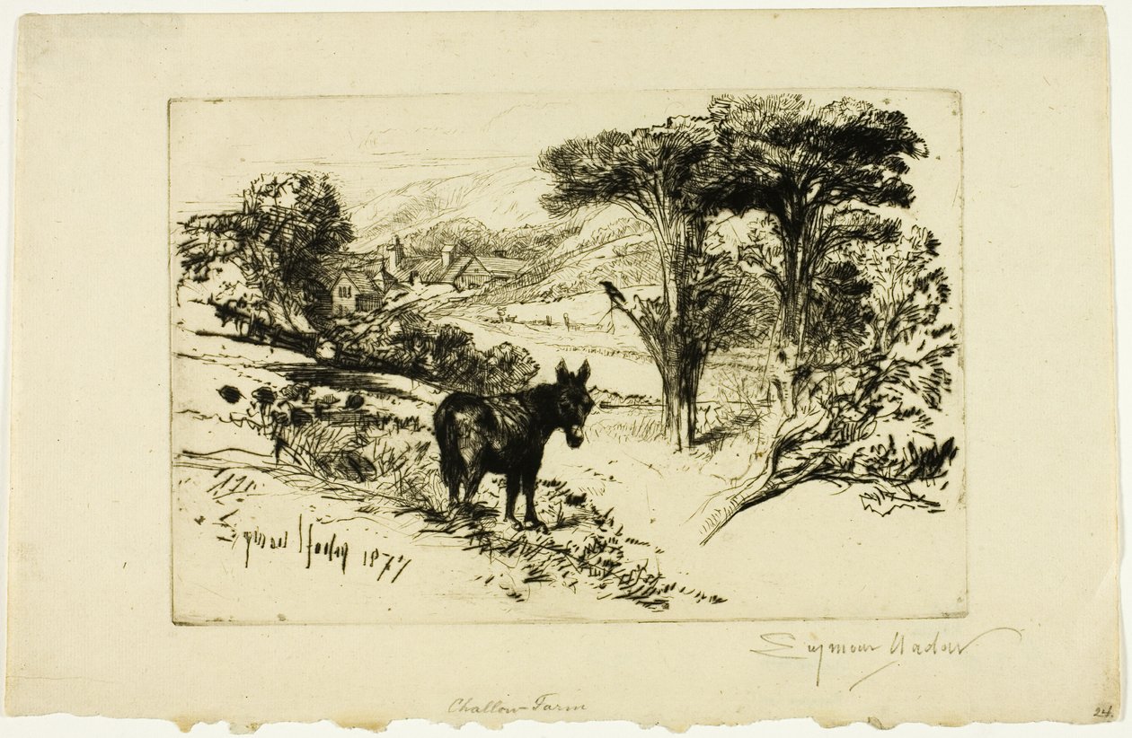 Challow Çiftliği by Francis Seymour Haden