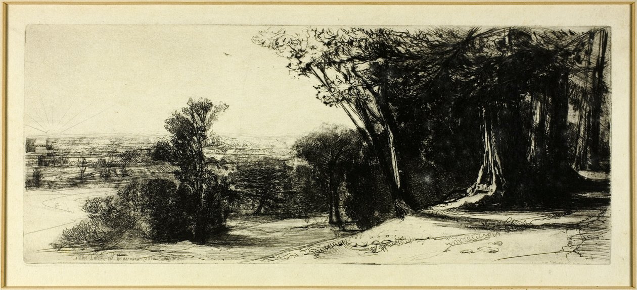 Sabah Erken, Richmond Parkı by Francis Seymour Haden