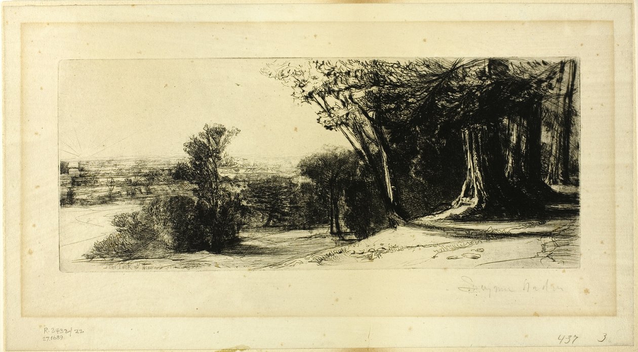 Sabah Erken, Richmond Parkı by Francis Seymour Haden
