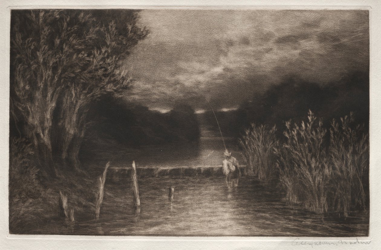 Grayling Balıkçılık, 1897. by Francis Seymour Haden