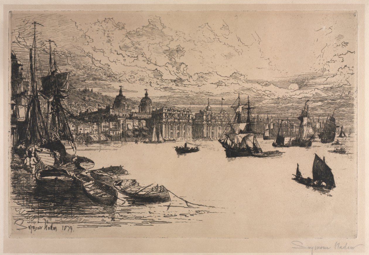 Greenwich. by Francis Seymour Haden
