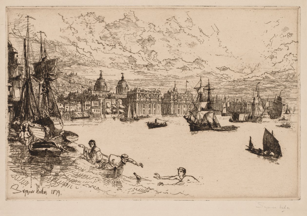 Greenwich, 1879. by Francis Seymour Haden