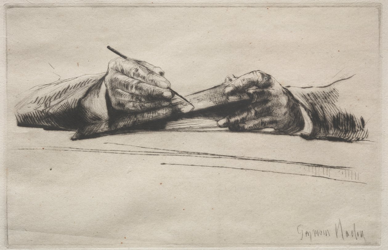 eller kuru işaret by Francis Seymour Haden