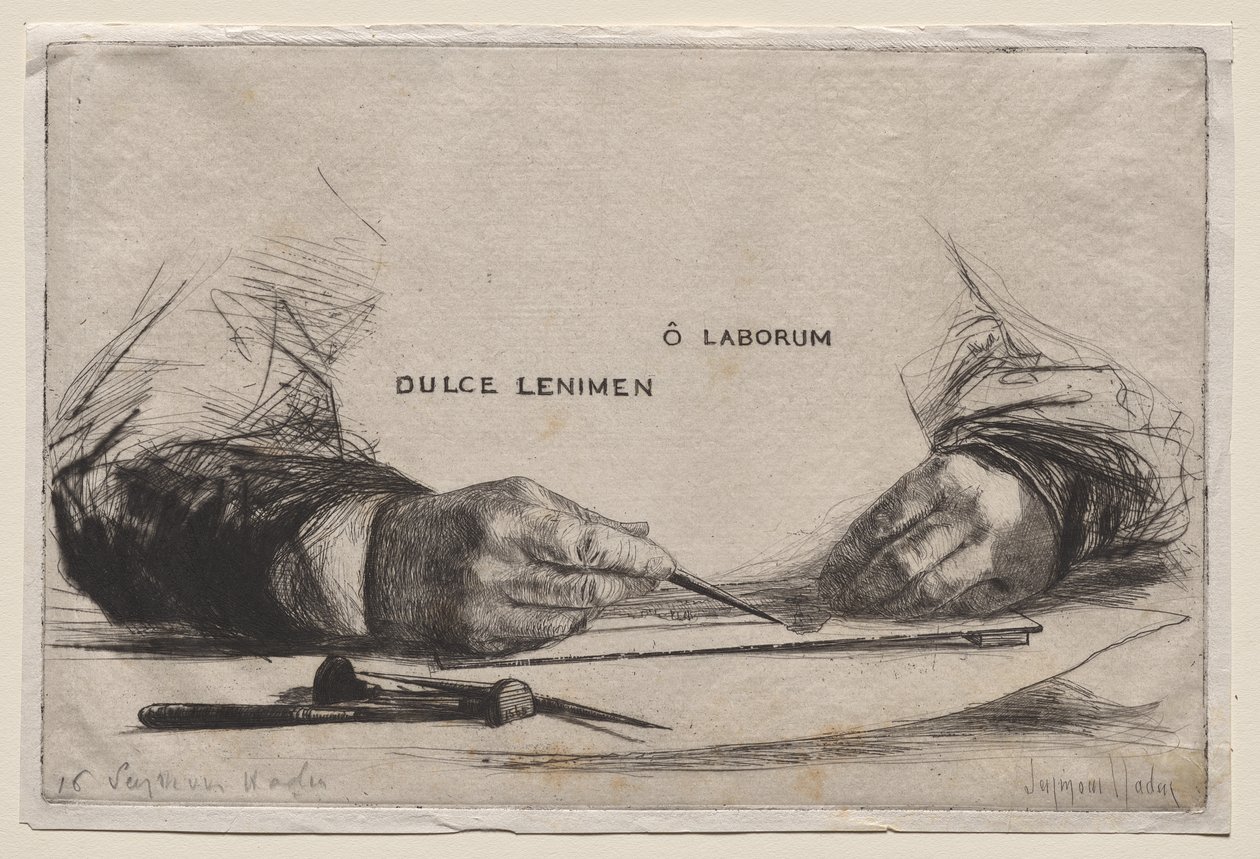 eller dağlama by Francis Seymour Haden