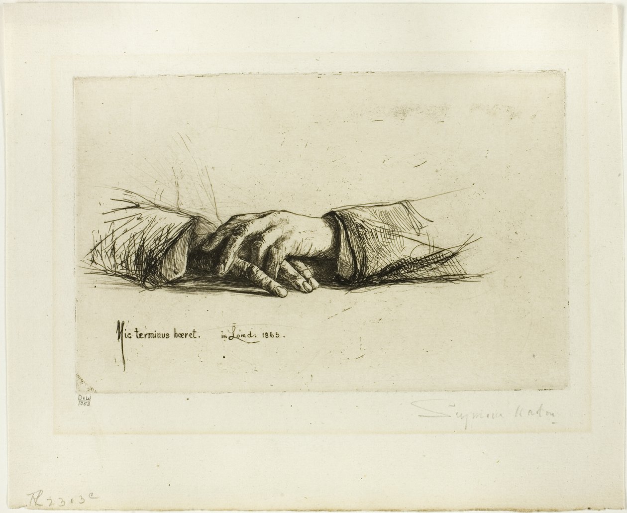 eller katlanmış by Francis Seymour Haden