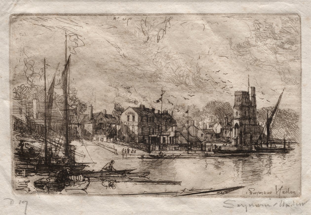 Harry Kellys, Putney. by Francis Seymour Haden