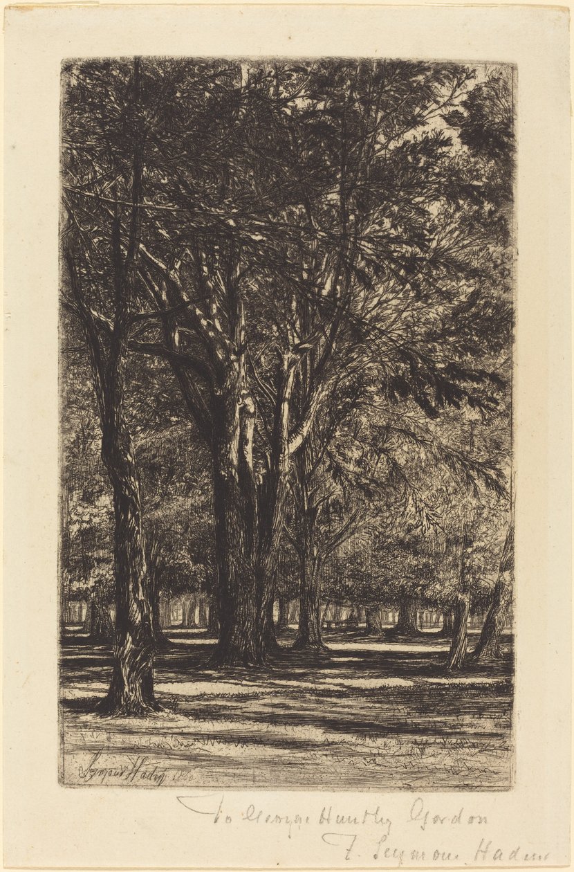 Kensington Bahçeleri (Büyük Plaka) by Francis Seymour Haden