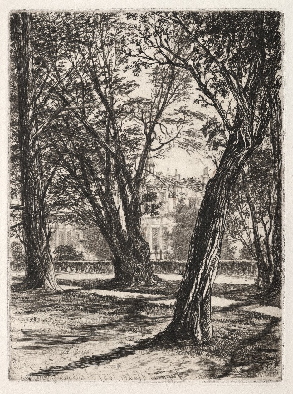 Kensington Bahçeleri (Küçük Tabak) by Francis Seymour Haden