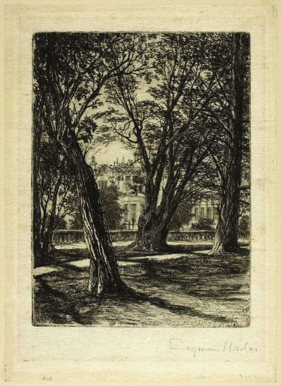 Kensington Gardens, No. I (küçük tabak) by Francis Seymour Haden