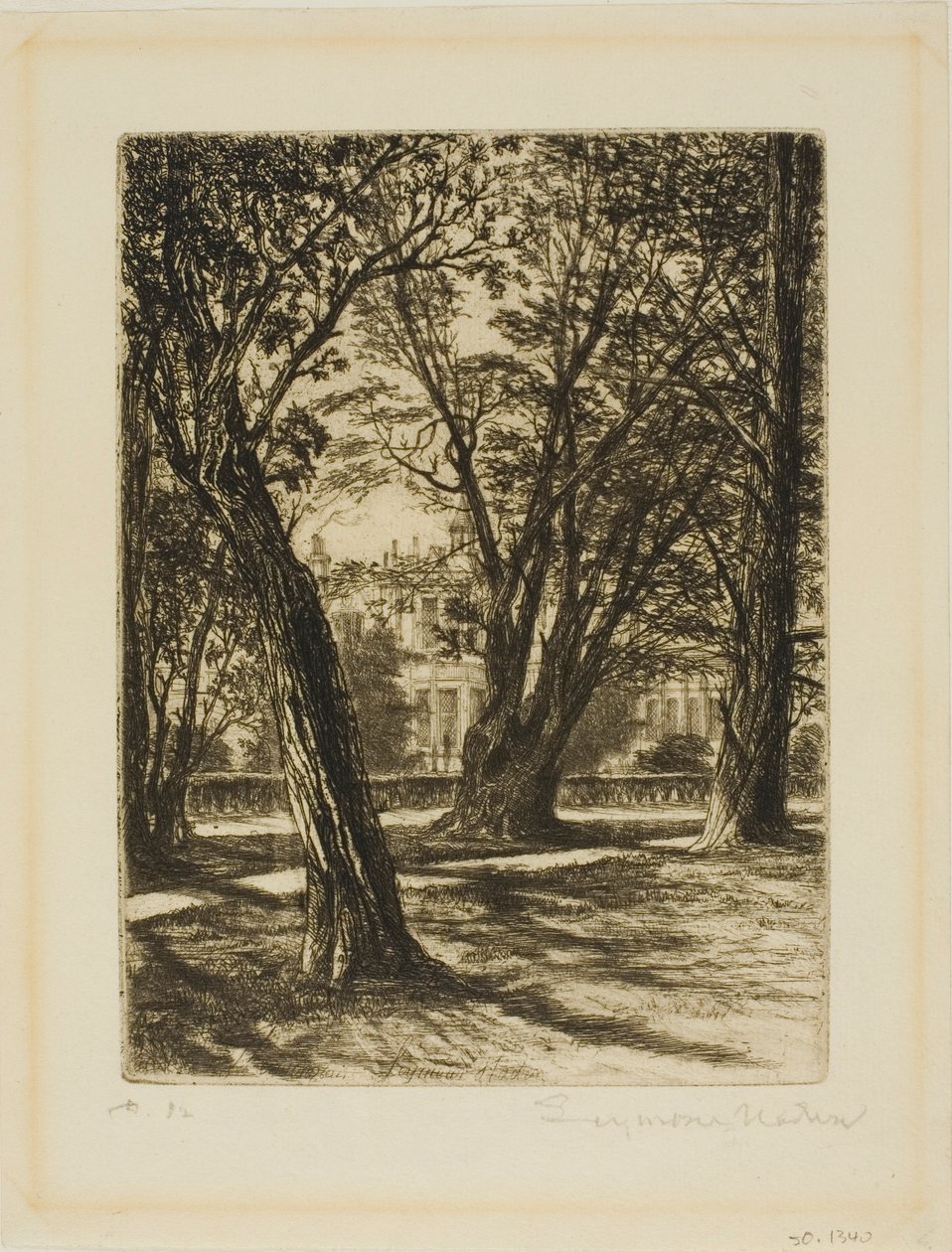 Kensington Gardens, No. I (küçük tabak) by Francis Seymour Haden