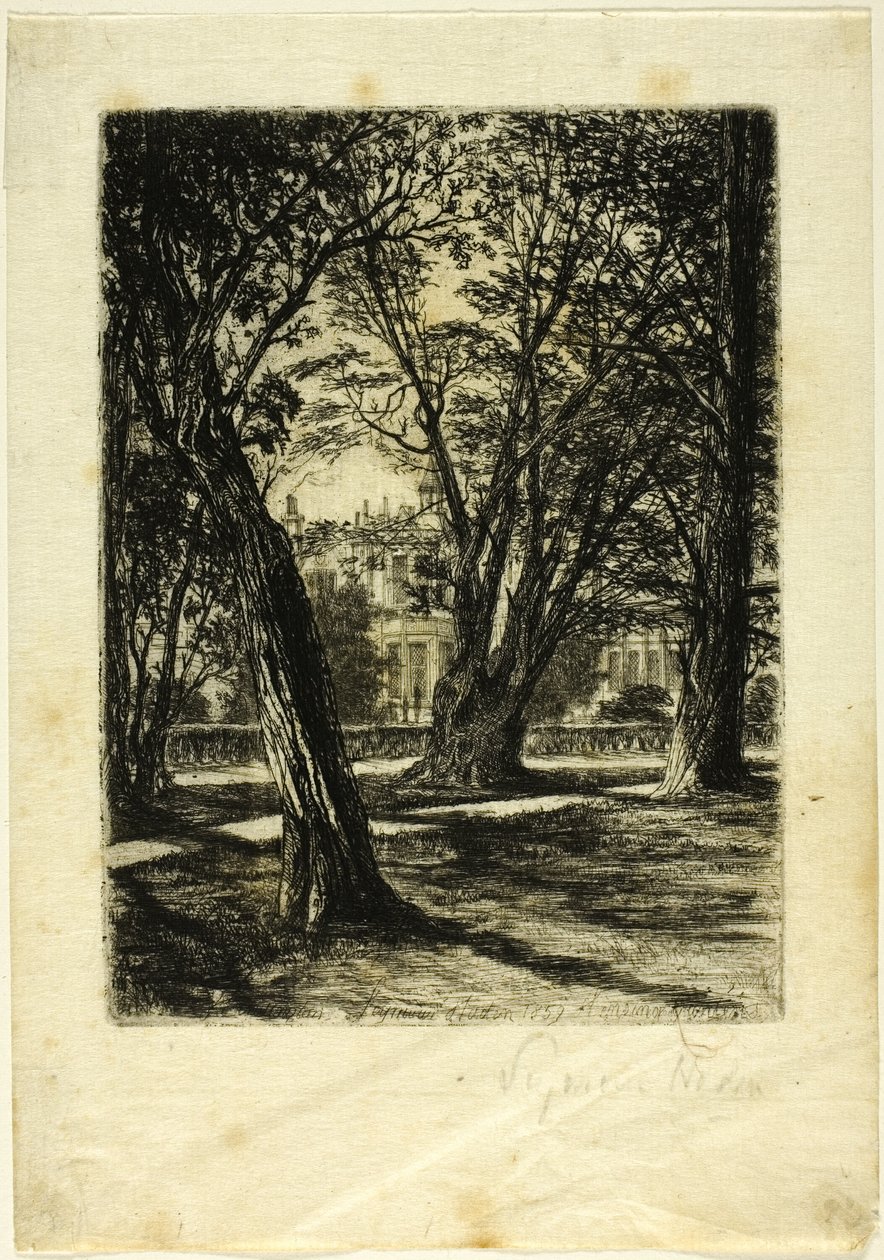 Kensington Gardens, No. I (küçük tabak) by Francis Seymour Haden