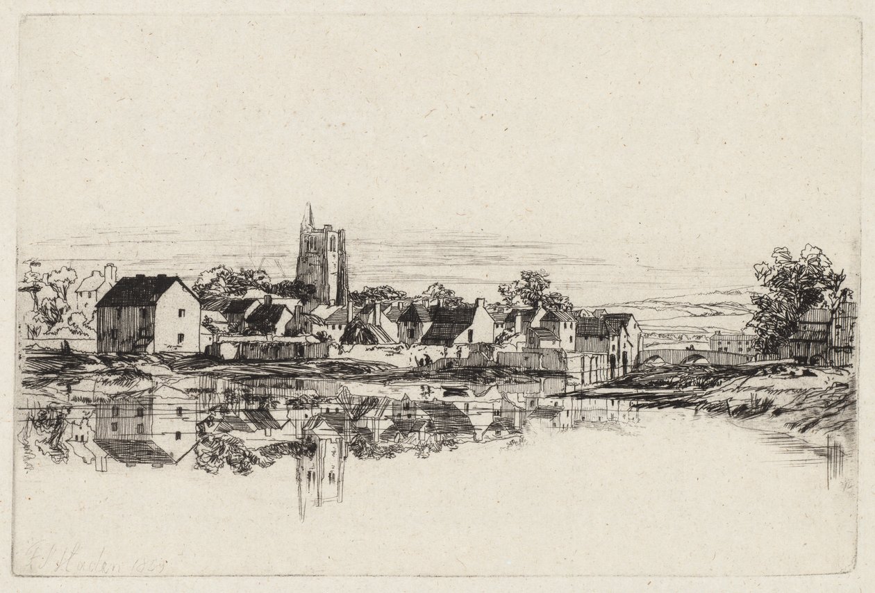 Kidwelly Kasabası by Francis Seymour Haden