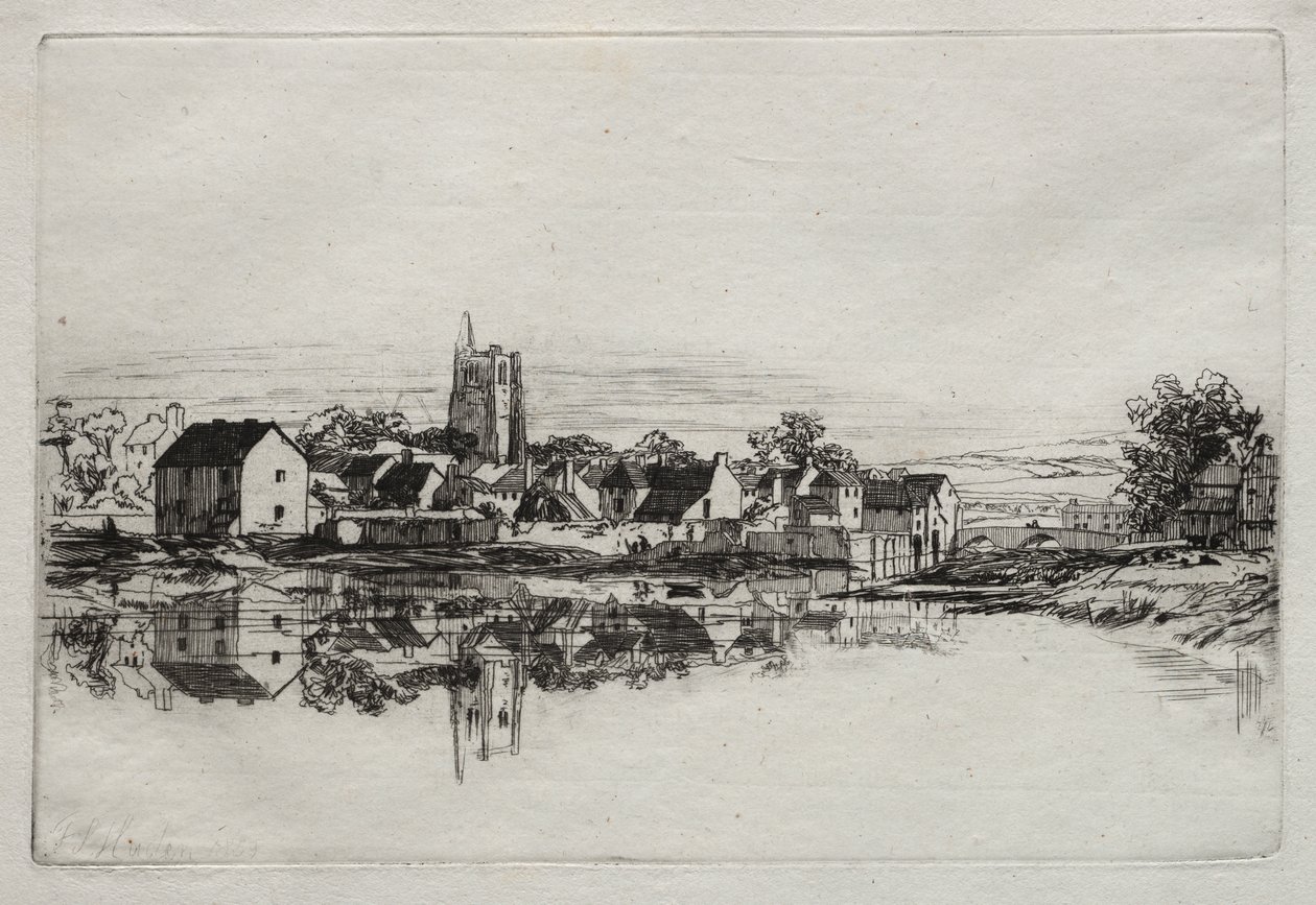 Kidwelly Kasabası by Francis Seymour Haden