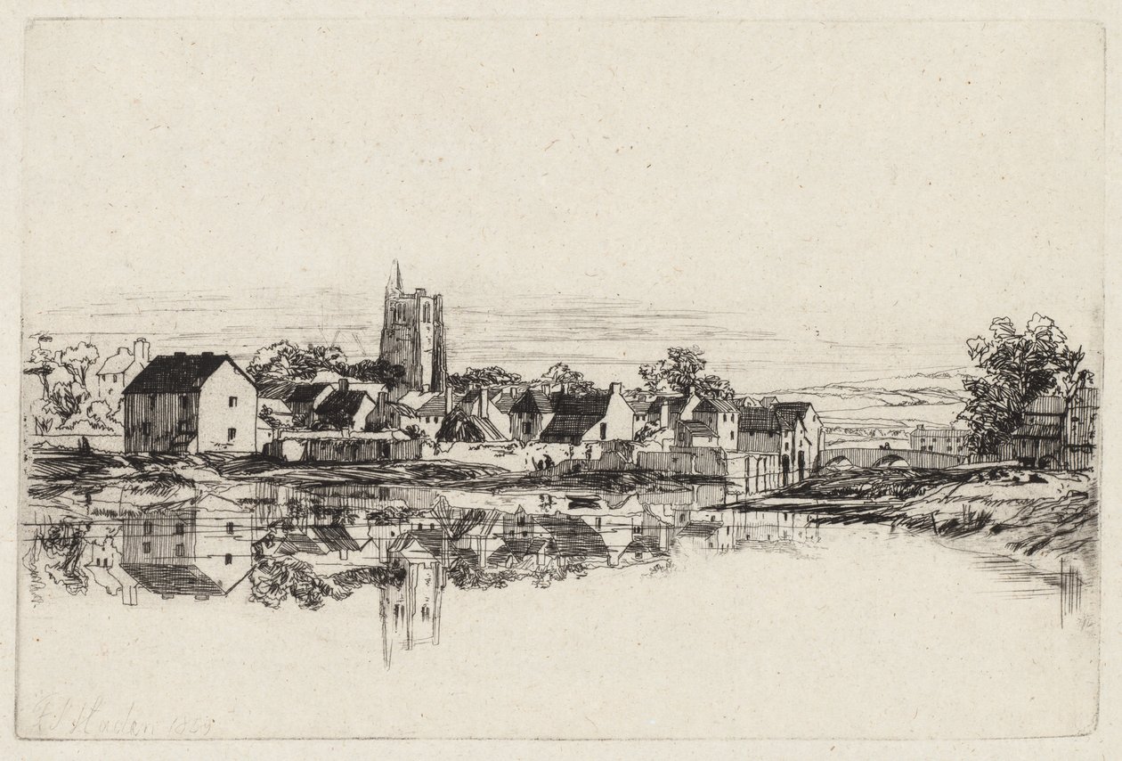 Kidwelly Kasabası, 1859. by Francis Seymour Haden
