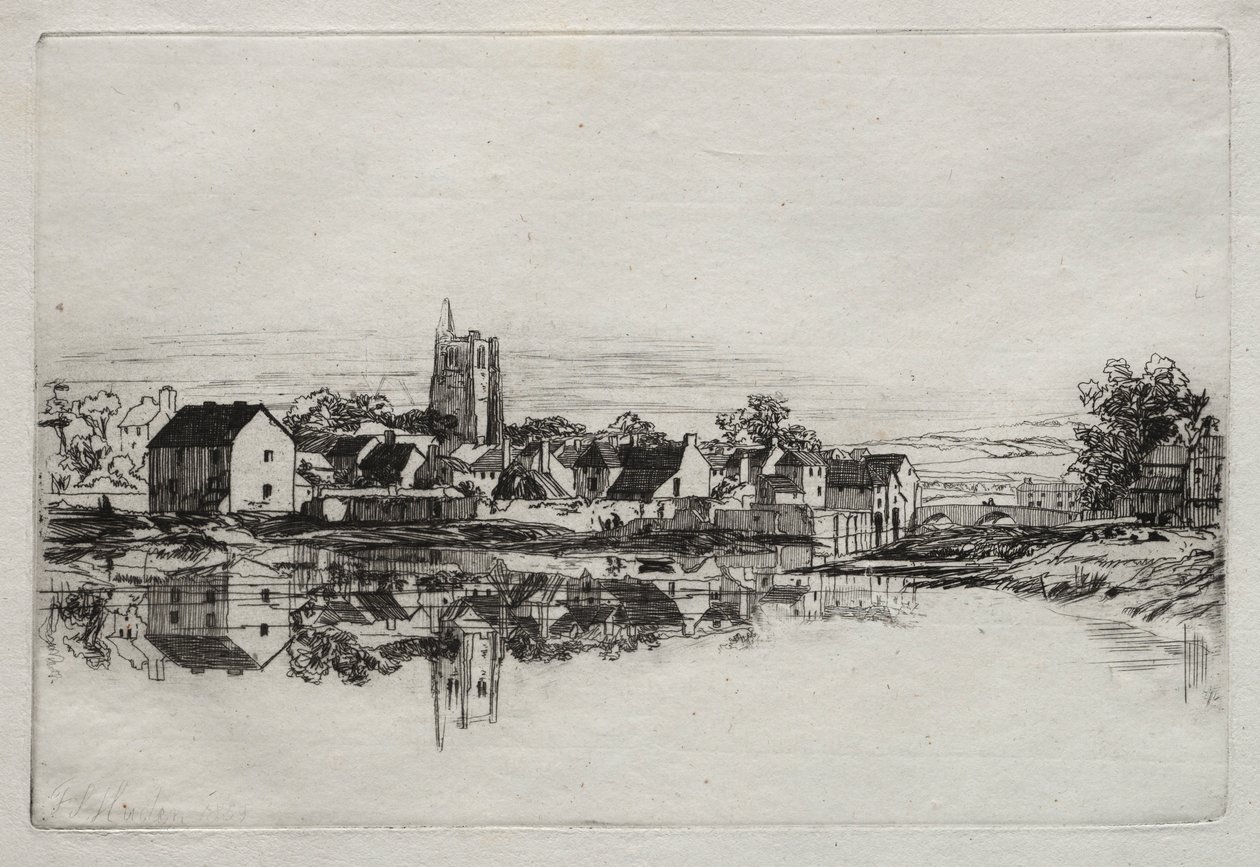 Kidwelly Kasabası, 1859. by Francis Seymour Haden