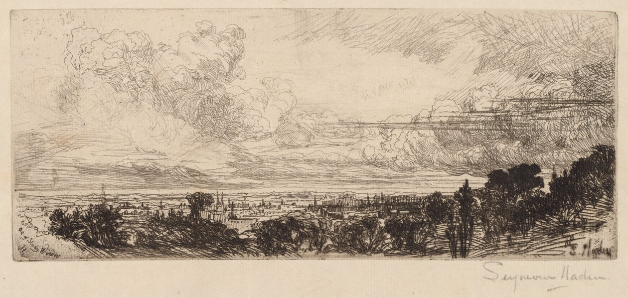 Stüdyo Dışı Penceresi by Francis Seymour Haden