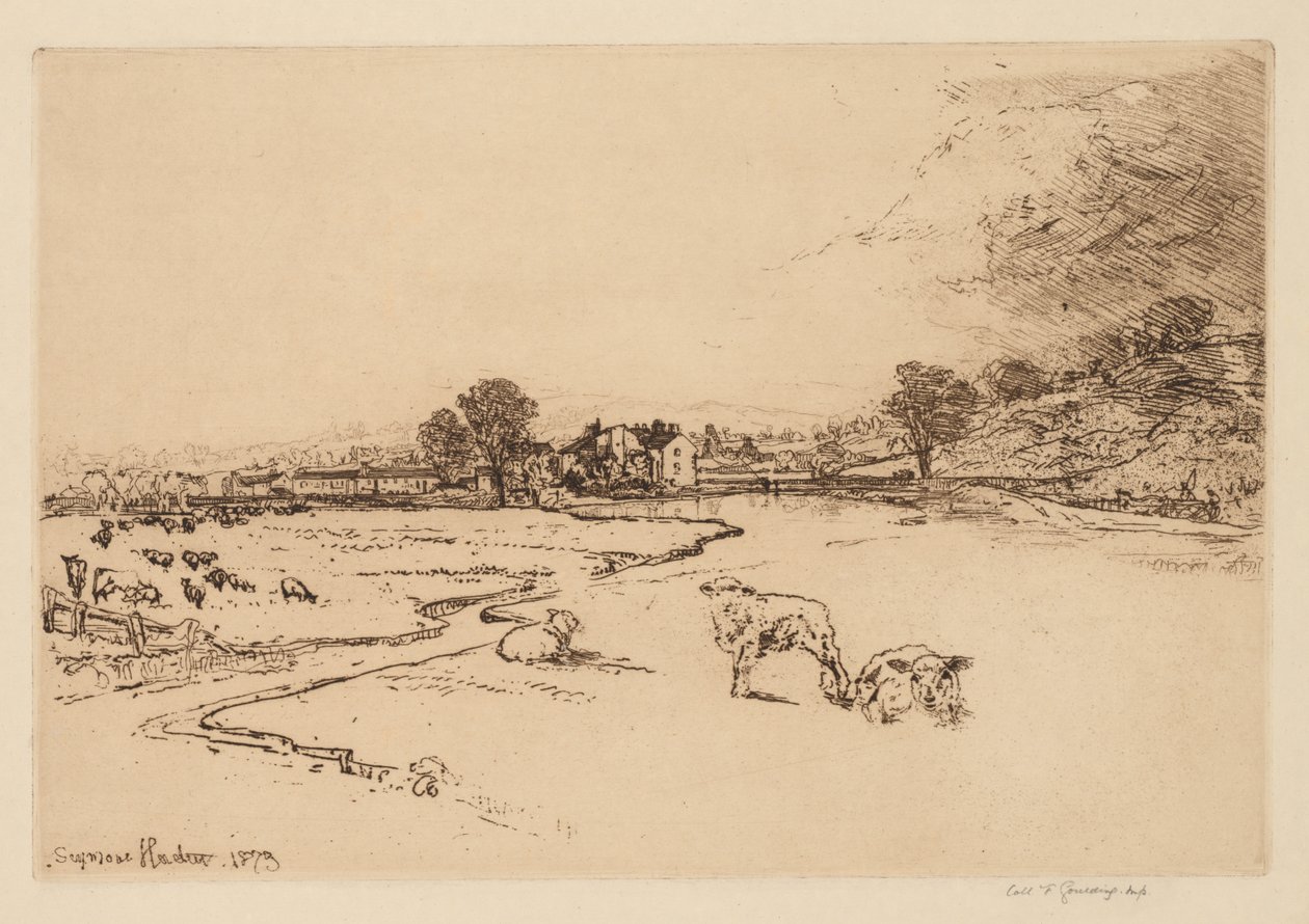 Sawley Manastırı by Francis Seymour Haden