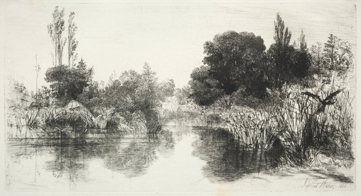 Mill Pond tesisini paylaşın by Francis Seymour Haden
