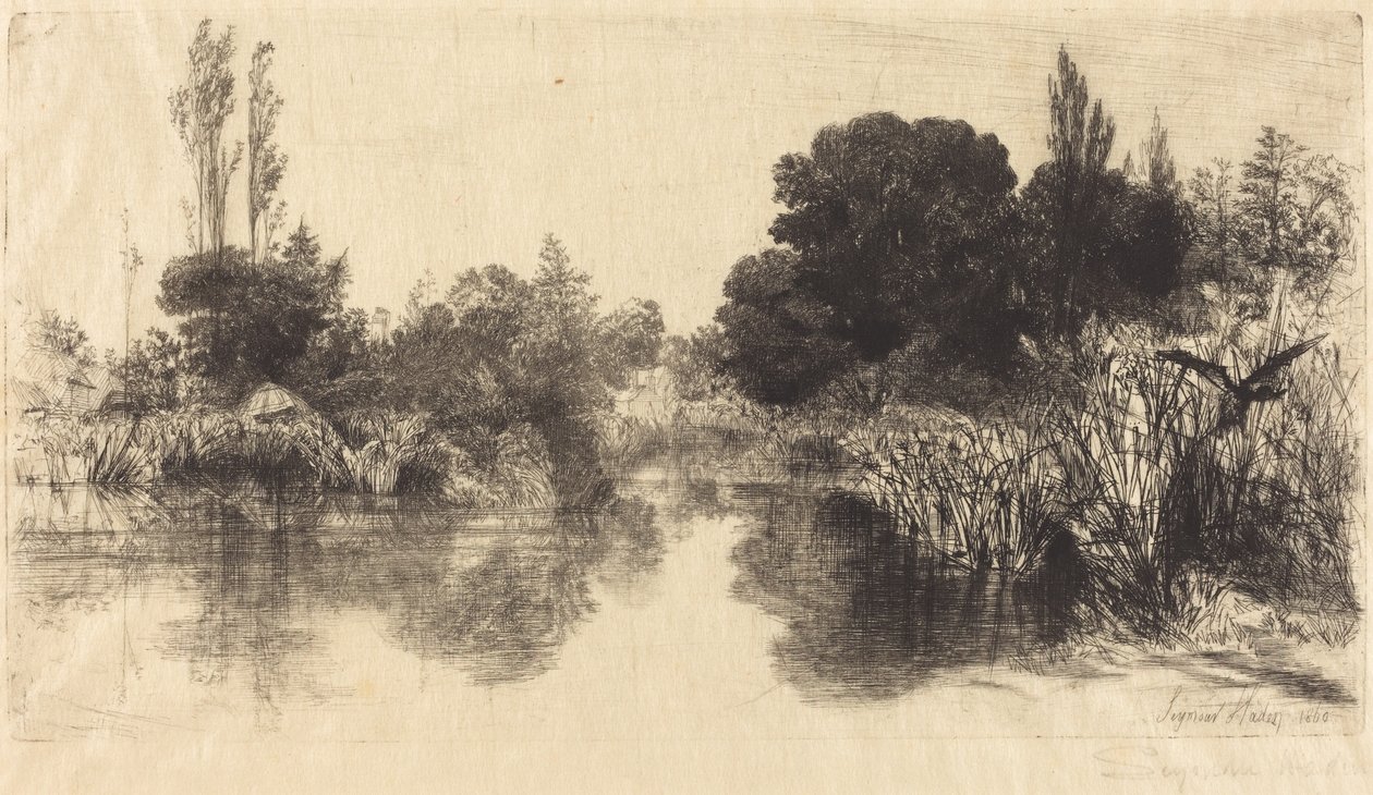 Shere Mill Göleti (Daha Büyük Plaka) by Francis Seymour Haden