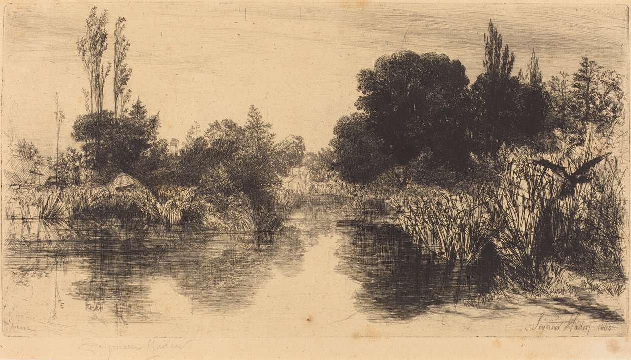 Shere Mill Göleti (Daha Büyük Plaka) by Francis Seymour Haden