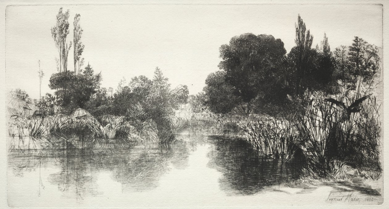 Shere Mill Göleti (Daha Büyük Plaka) by Francis Seymour Haden