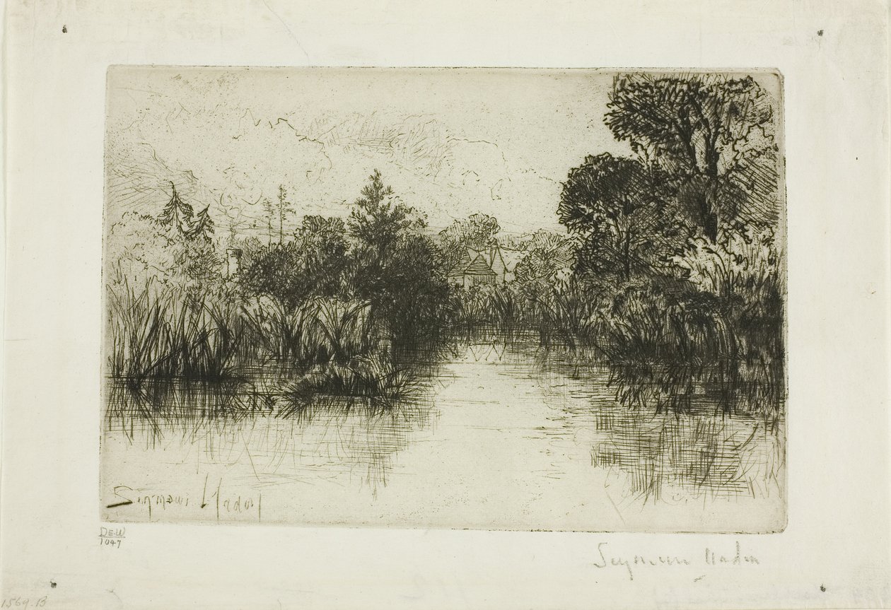 Shere Mill Pond, No. I (küçük tabak) by Francis Seymour Haden