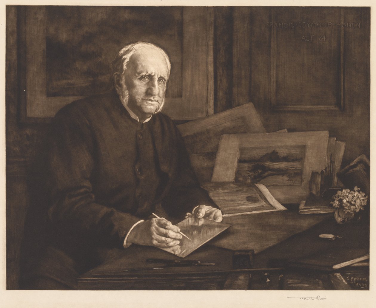 Sir Francis Seymour Haden, 1901. by Francis Seymour Haden