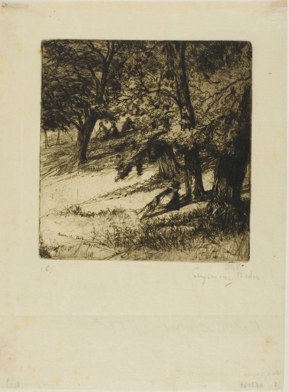 Kozanın altında... by Francis Seymour Haden
