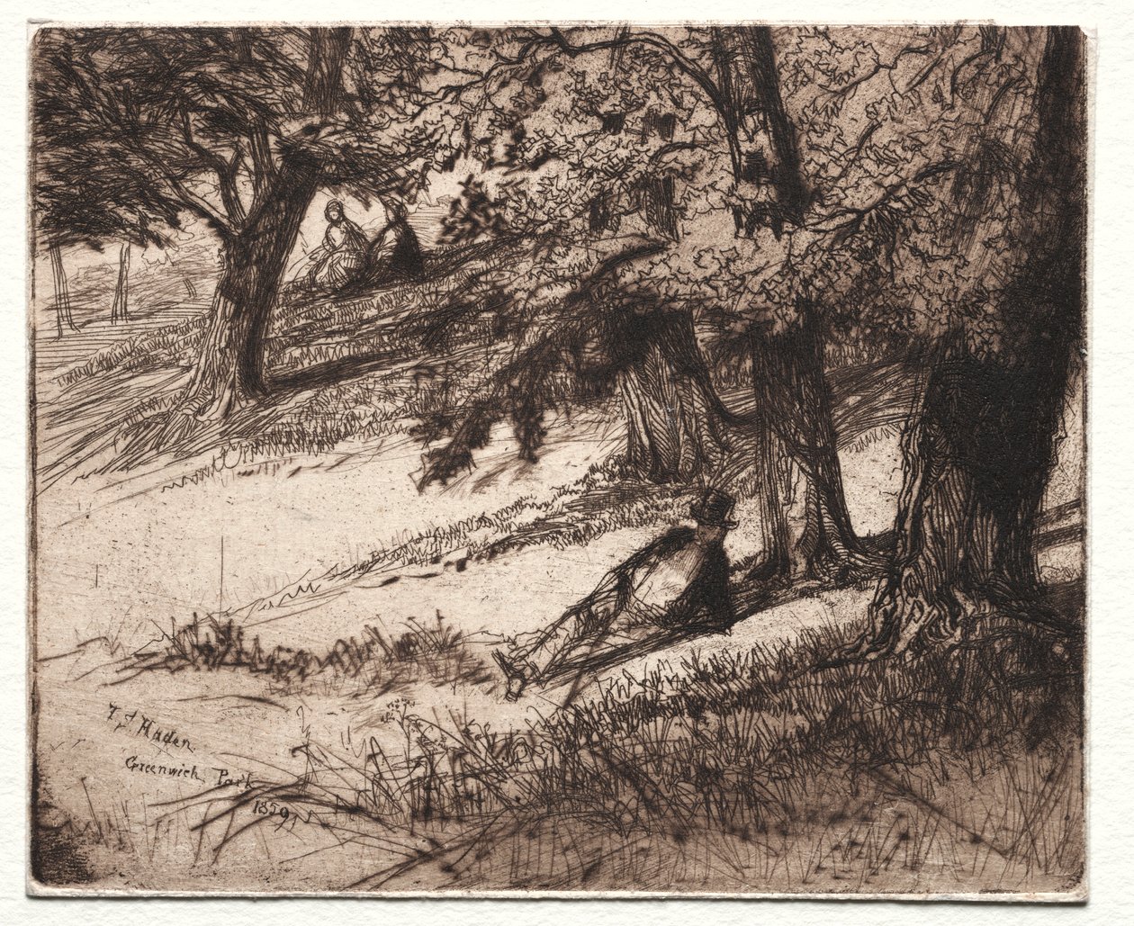 kozanın altında by Francis Seymour Haden
