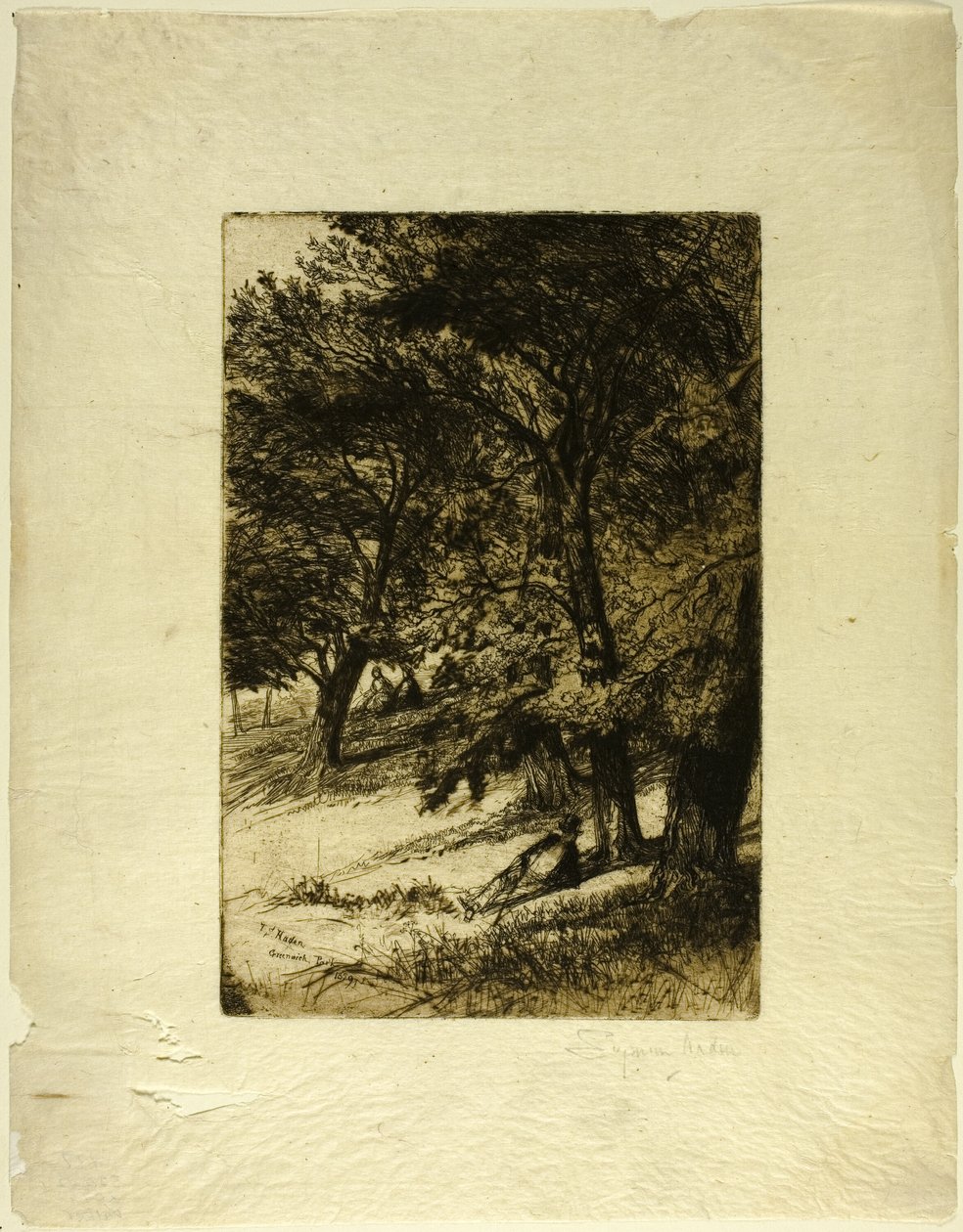 Kozanın altında... by Francis Seymour Haden