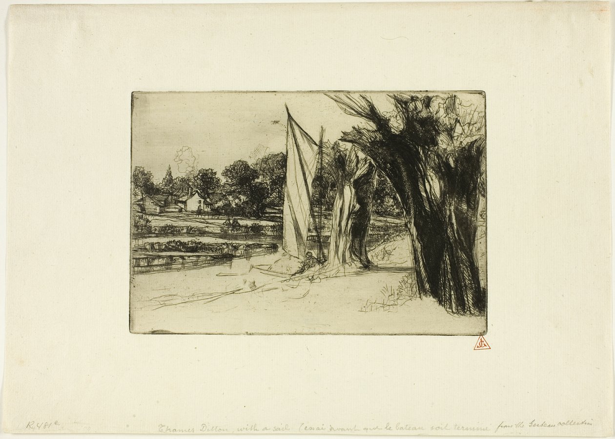 Thames Ditton-Yelkenli by Francis Seymour Haden