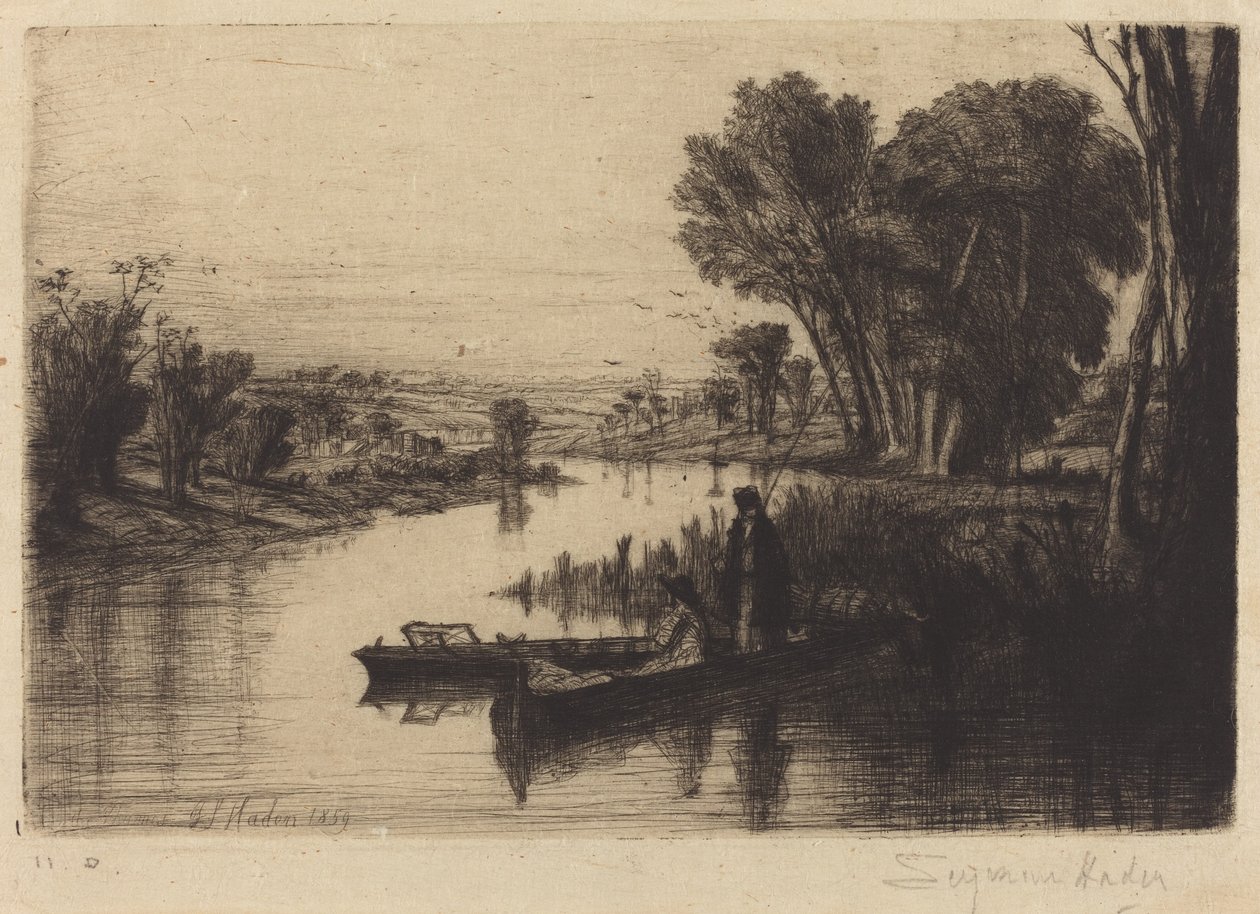 Thames Balıkçıları by Francis Seymour Haden