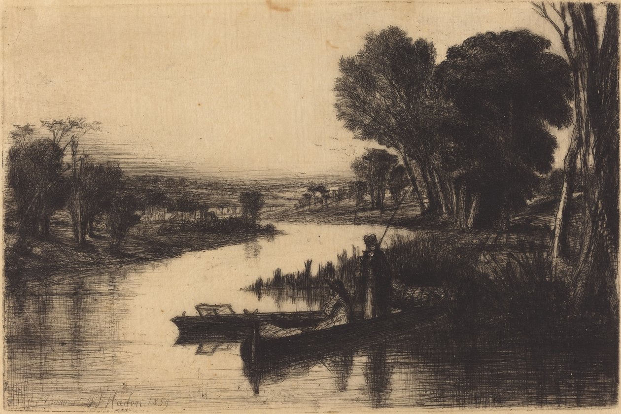 Thames Balıkçıları by Francis Seymour Haden