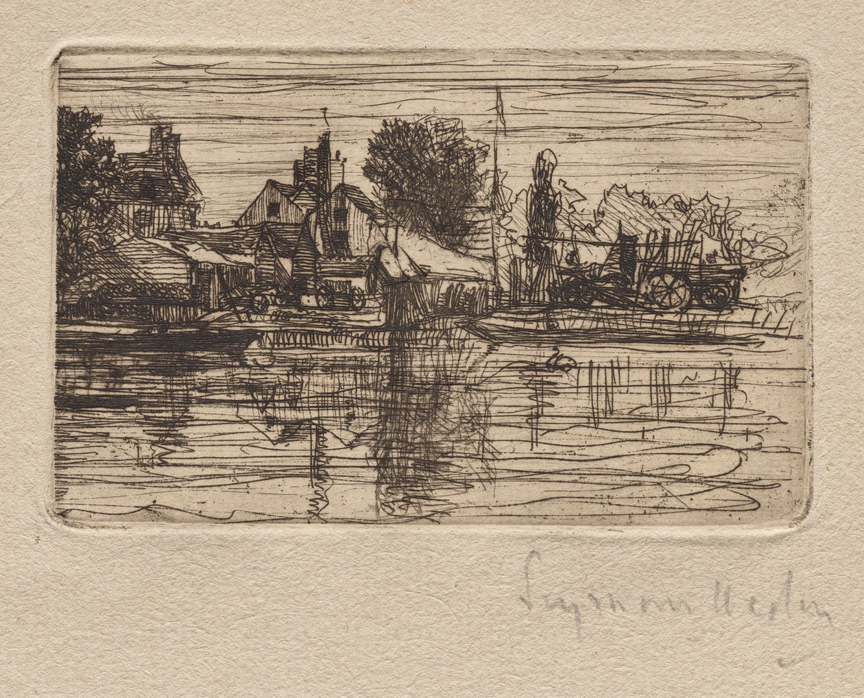 Thames Yakası by Francis Seymour Haden