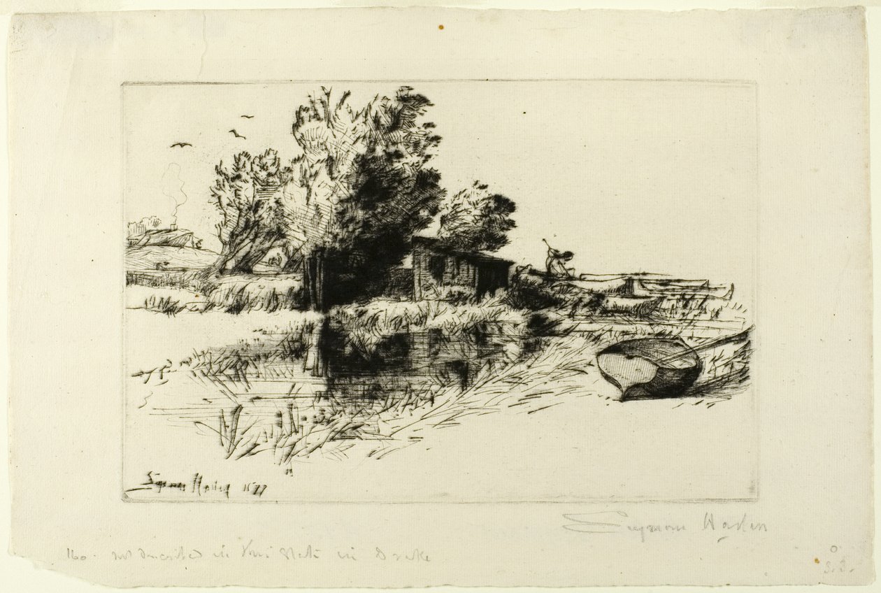 Küçük Kayık Evi by Francis Seymour Haden