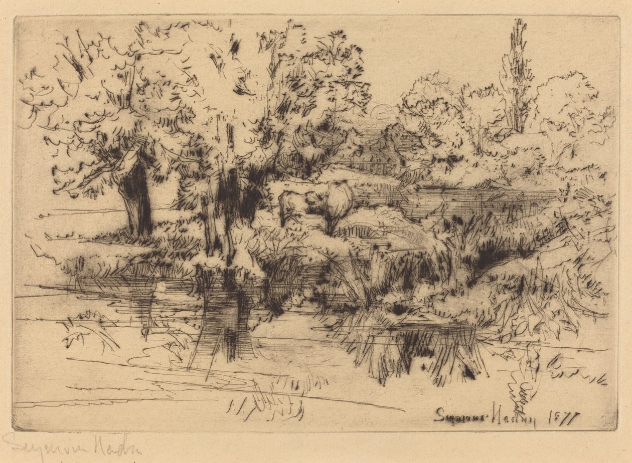 Üç İnek by Francis Seymour Haden