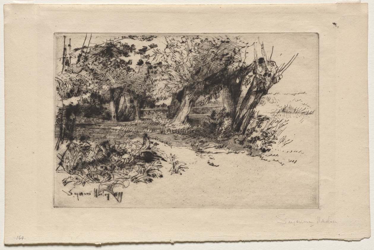 Söğütler by Francis Seymour Haden