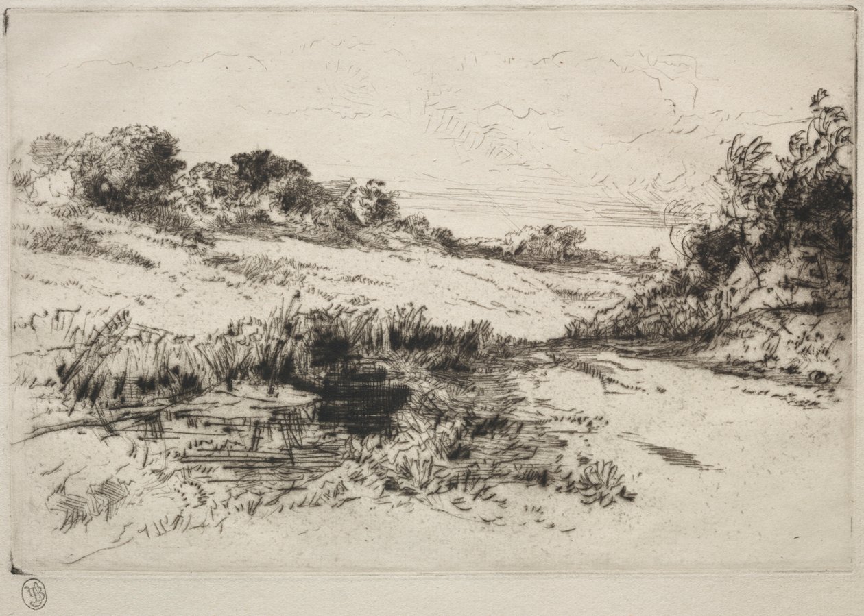 Yel Değirmeni Tepesi, No. 1, c. 1877 ve sonrası. by Francis Seymour Haden