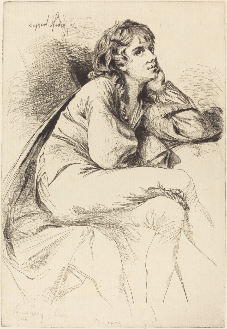 Derbide Thomas Haden by Francis Seymour Haden after Joseph Wright
