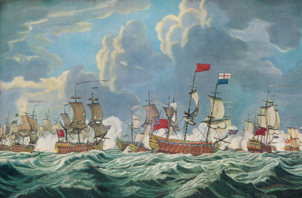 Quiberon Körfezi Savaşı, c1765 by Francis Swaine