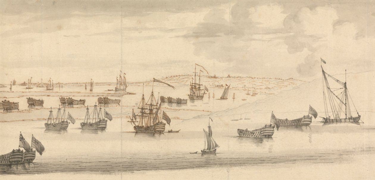 Medway'deki Hulk'lar by Francis Swaine