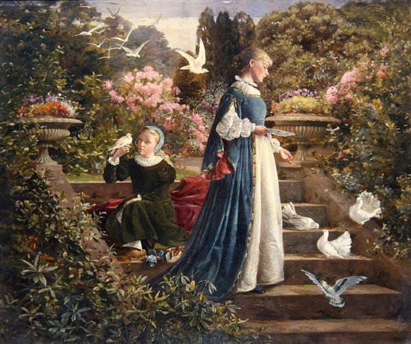 güvercin beslemek by Francis Sydney Muschamp
