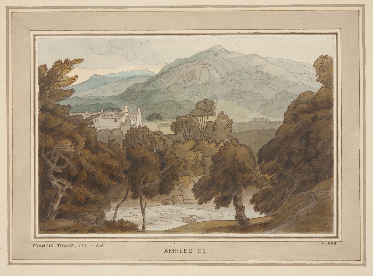Ambleside, Clappers Gate Yakınında Bir Görünüm, Ambleside by Francis Towne